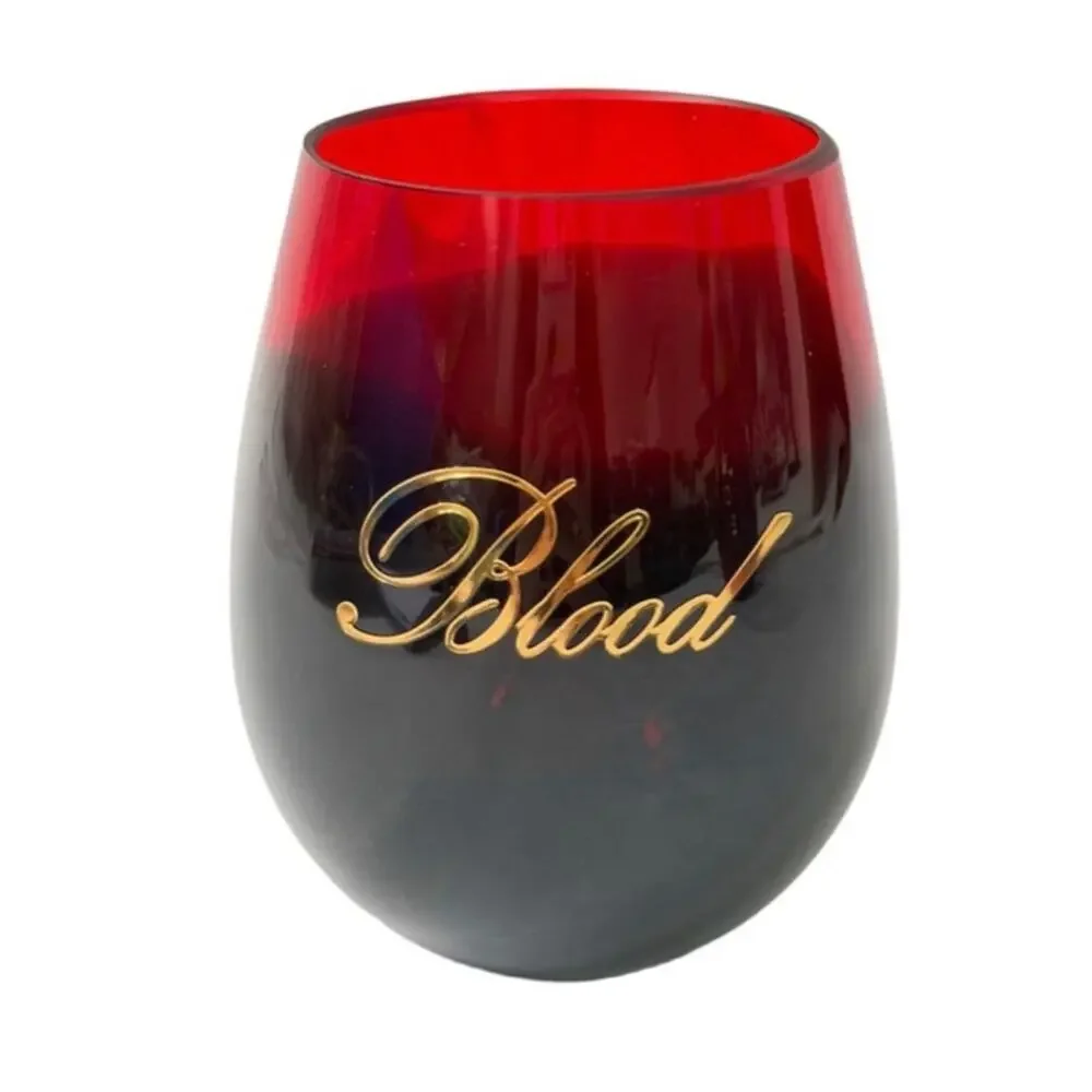 Halloween Ombre Stemless Drinkware Glasses Set of 4 Blood Tear